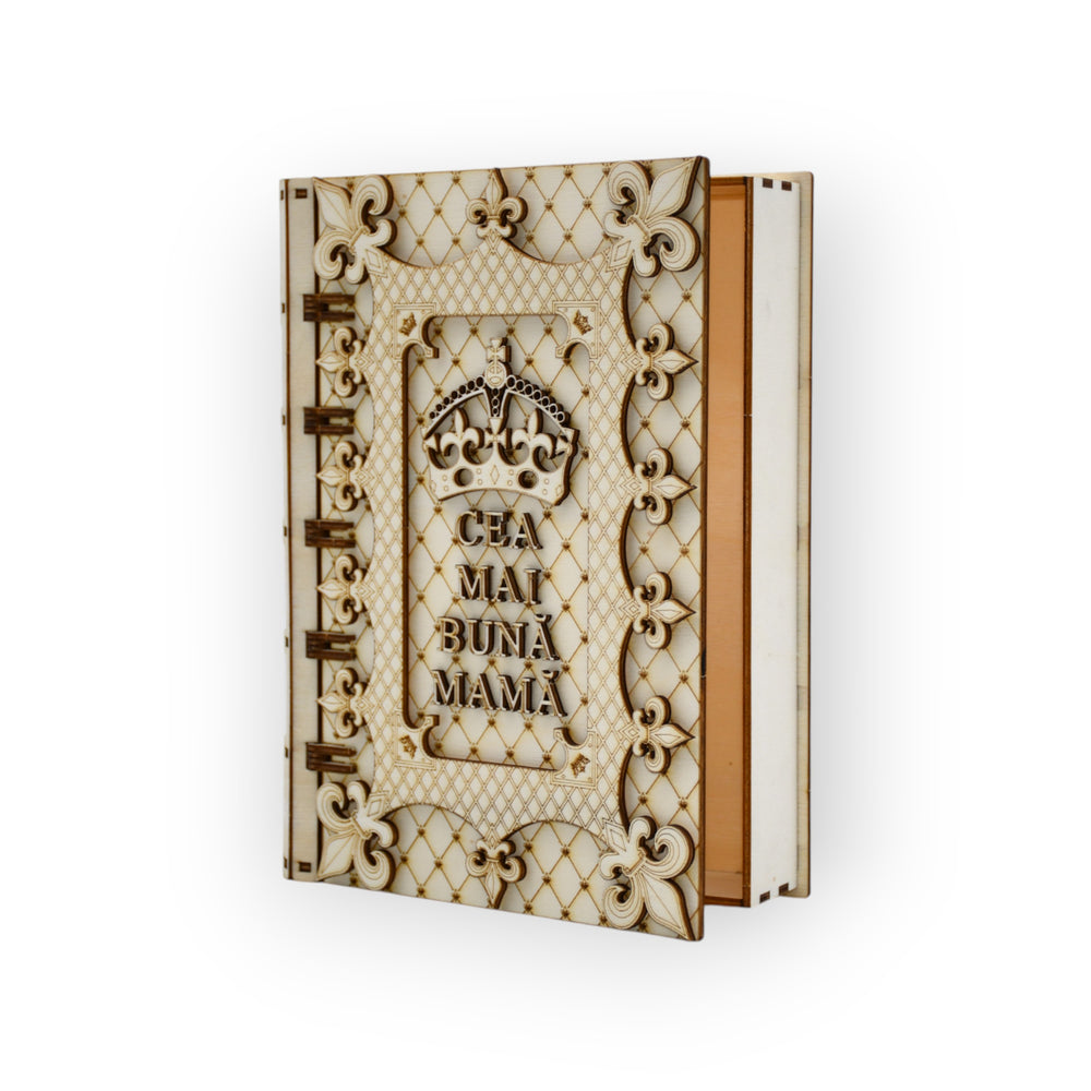 cutie de cadou vintage „Un dar din suflet” – vedere laterală
