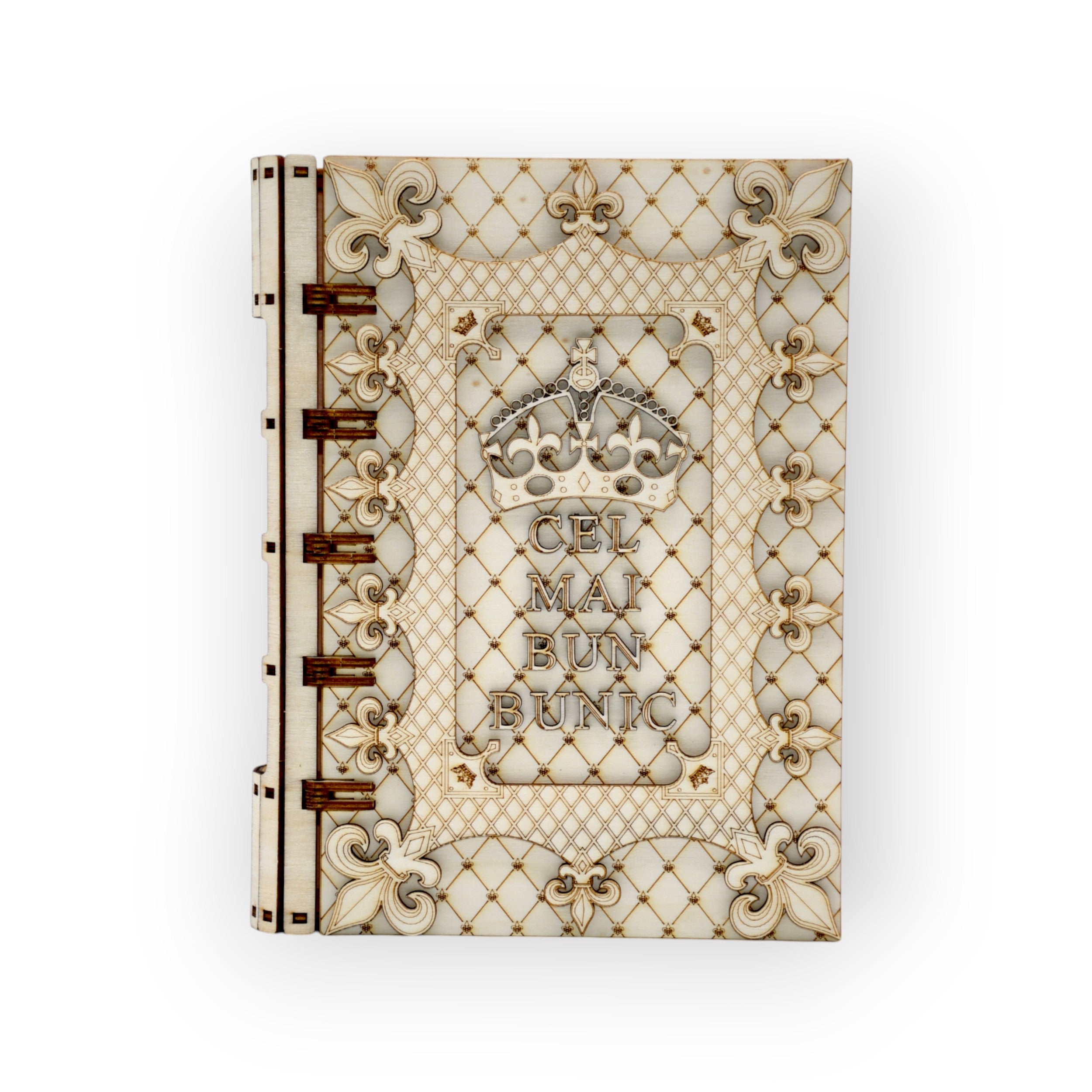 cutie cadou lemn personalizata cel mai bun bunic vedere frontala