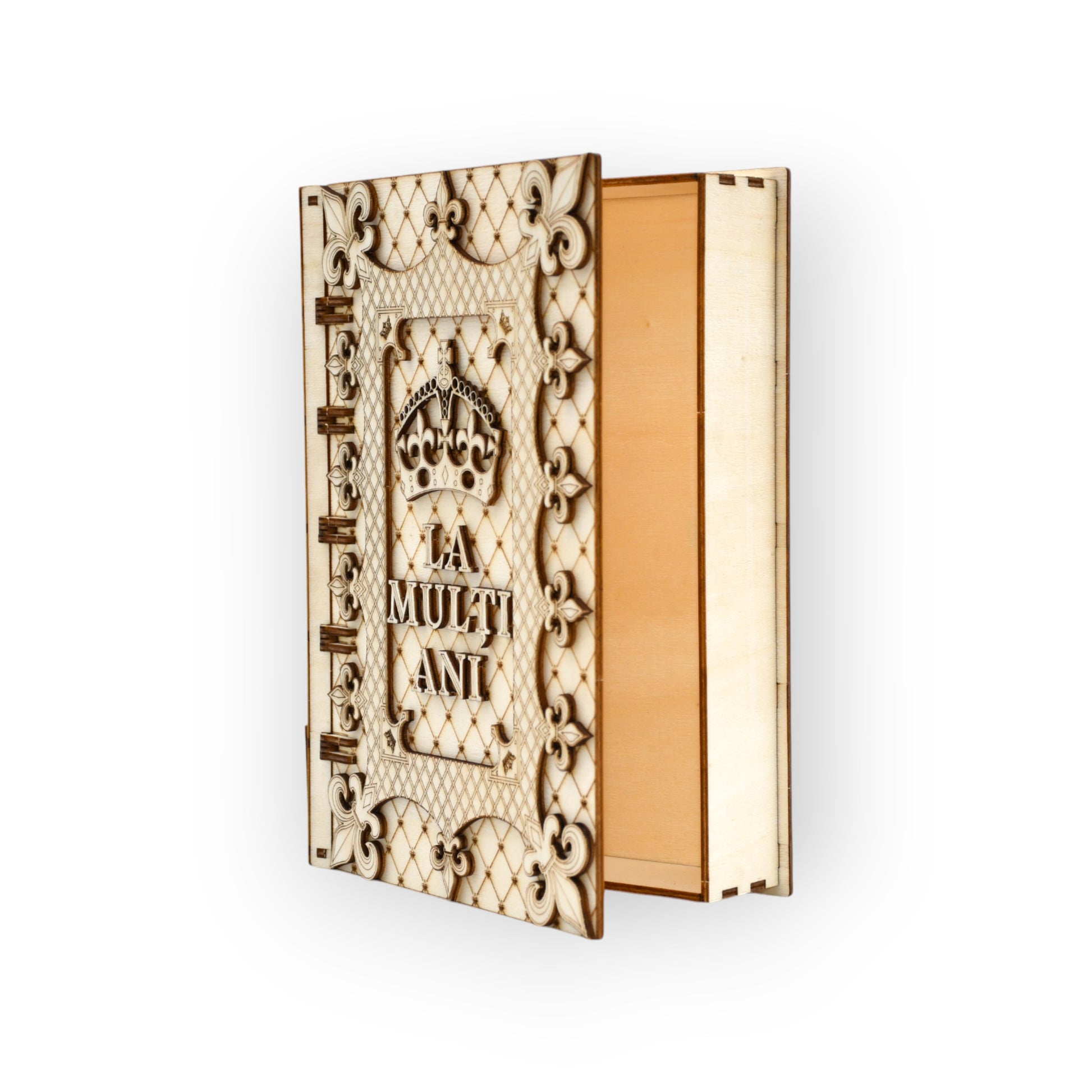 cutie carte deschisă – spațiu interior pentru cadouri mici