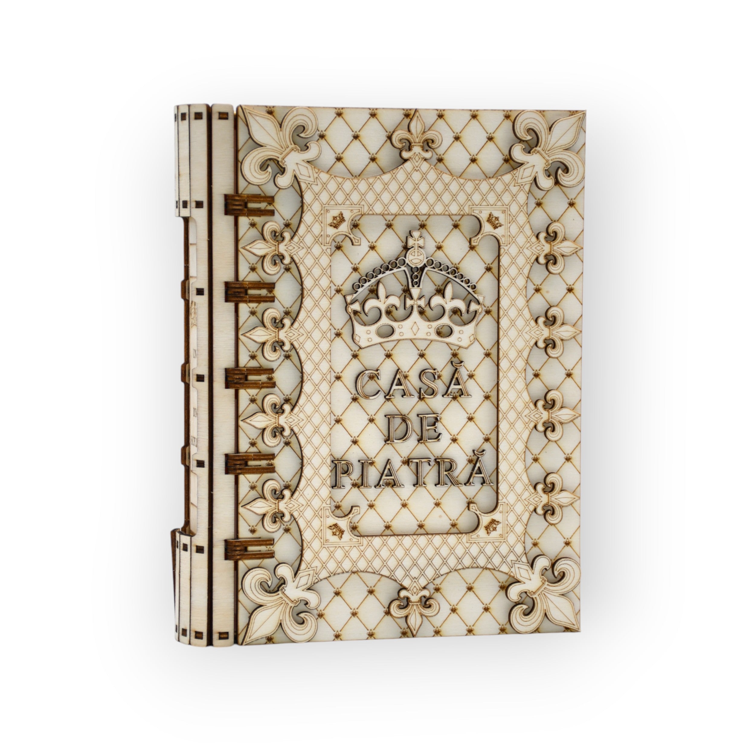 cutie lemn casa de piatra decorativa pentru cununie civila