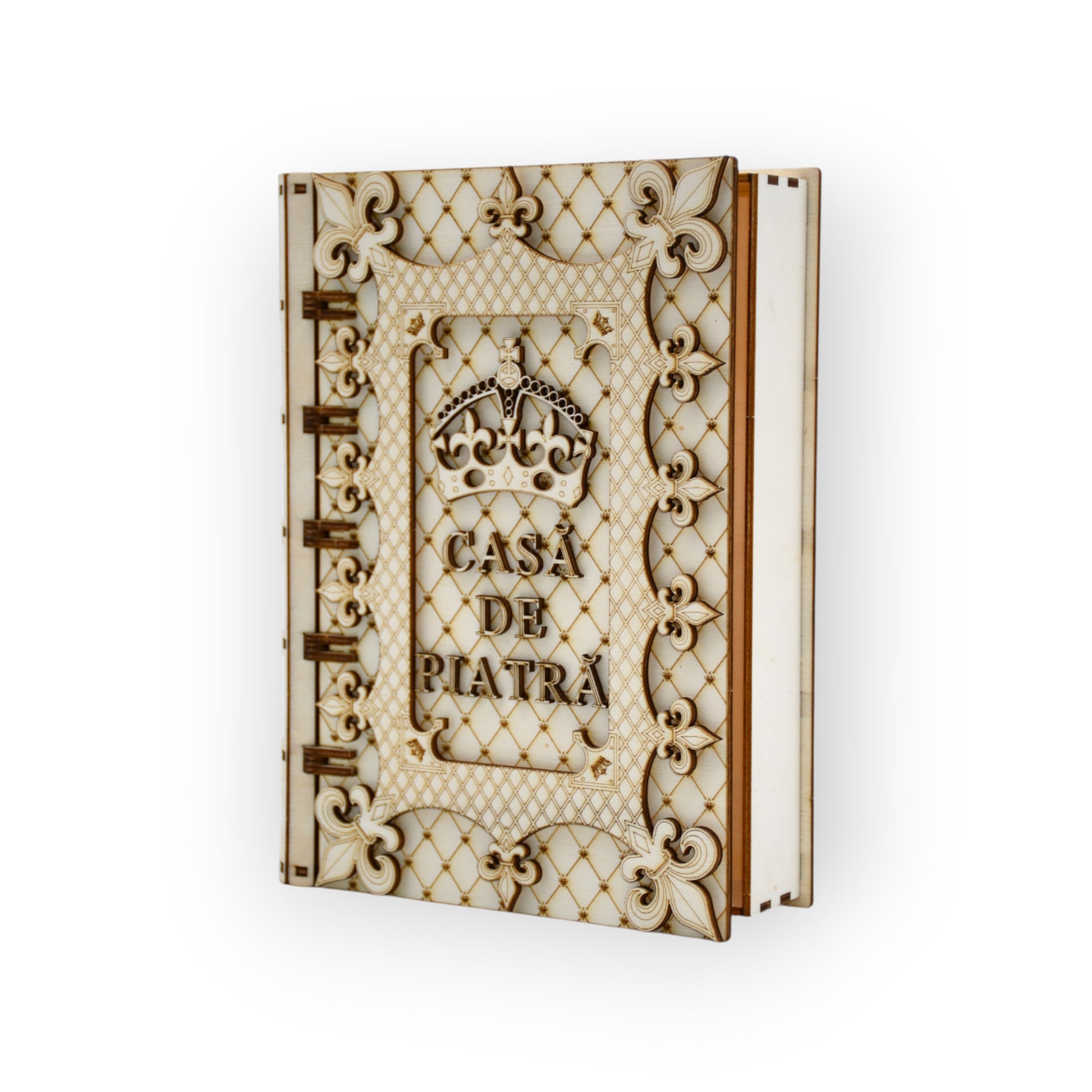 cadou nunta cutie casa de piatra lemn plop personalizat