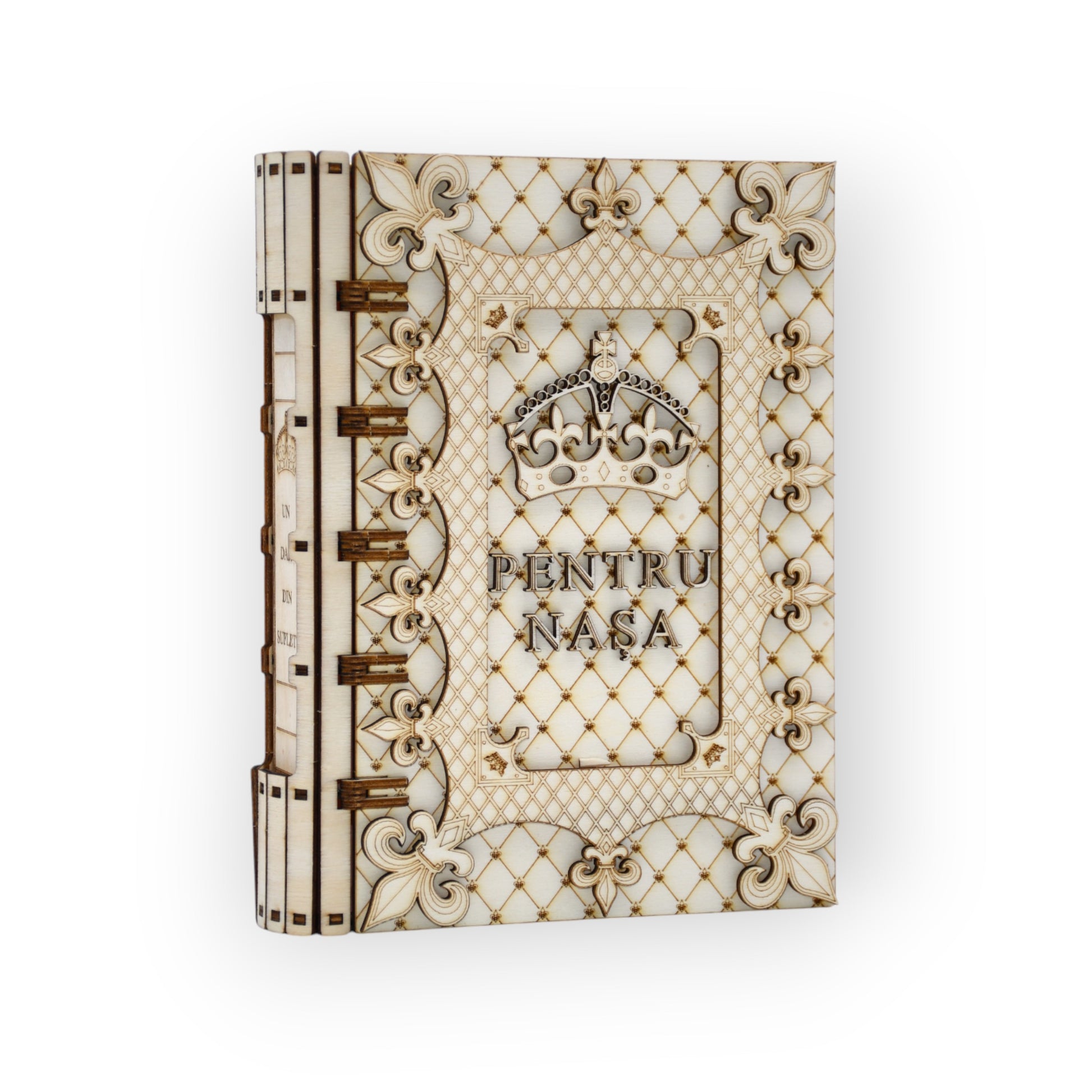 cutie elegantă cu model regal pentru cadou de nașă