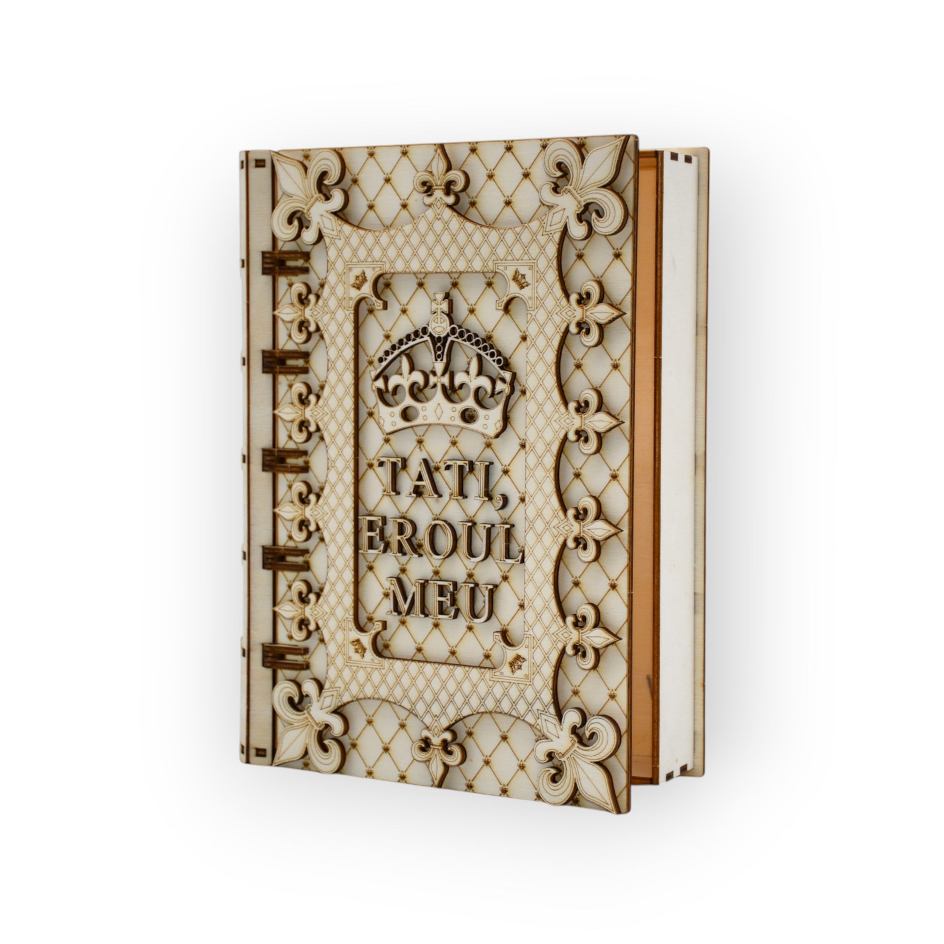 Cutie decorativă elegantă „Tati, Eroul Meu” – vedere 3/4