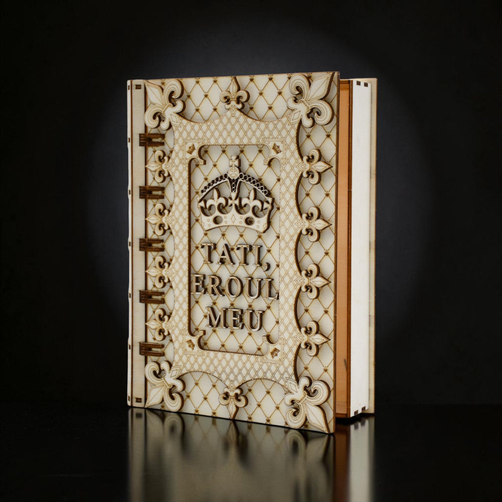 Cutie decorativă elegantă „Tati, Eroul Meu” – vedere 3/4