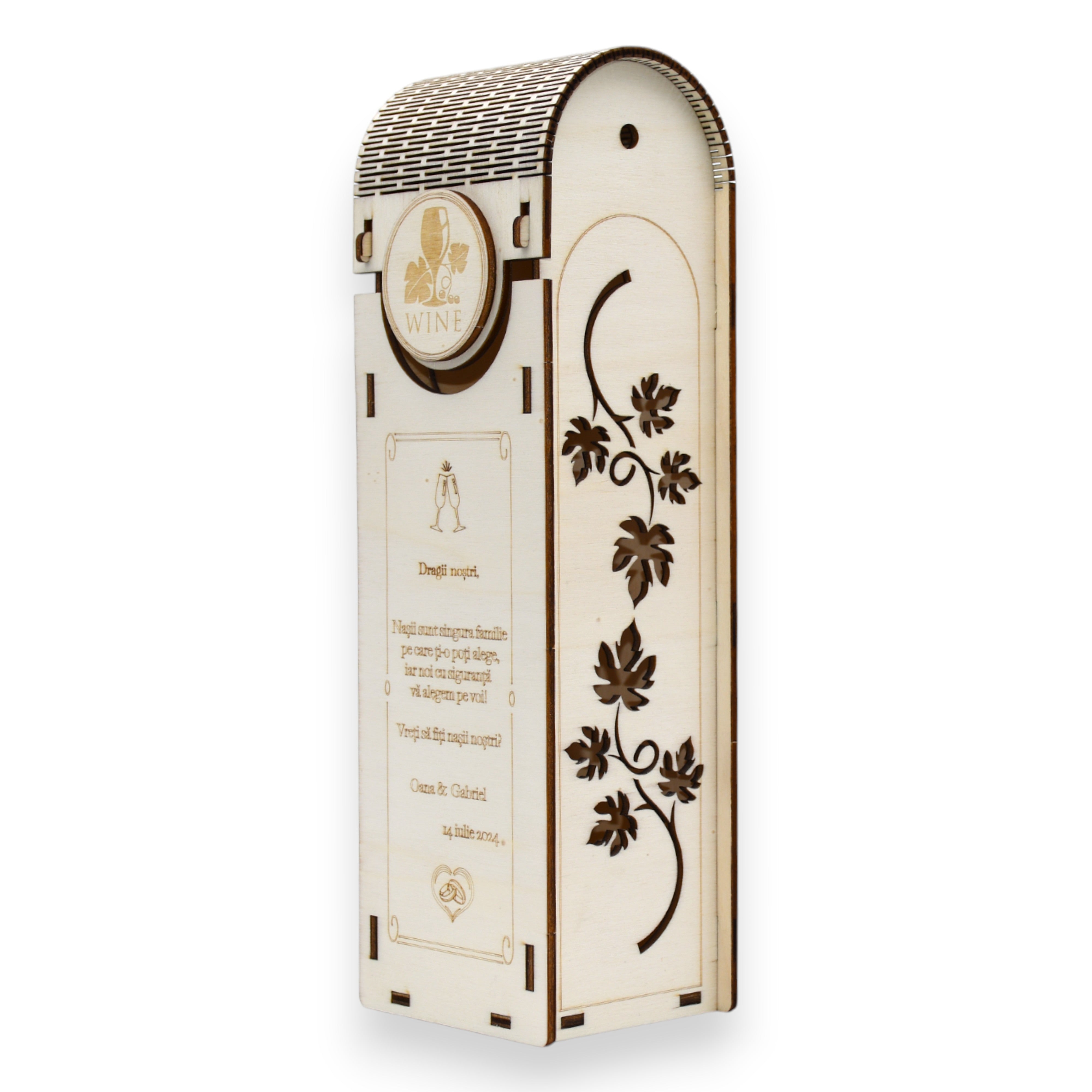 Cutie vin propunere nași “Nașii sunt singura familie pe care ți-o poți alege”