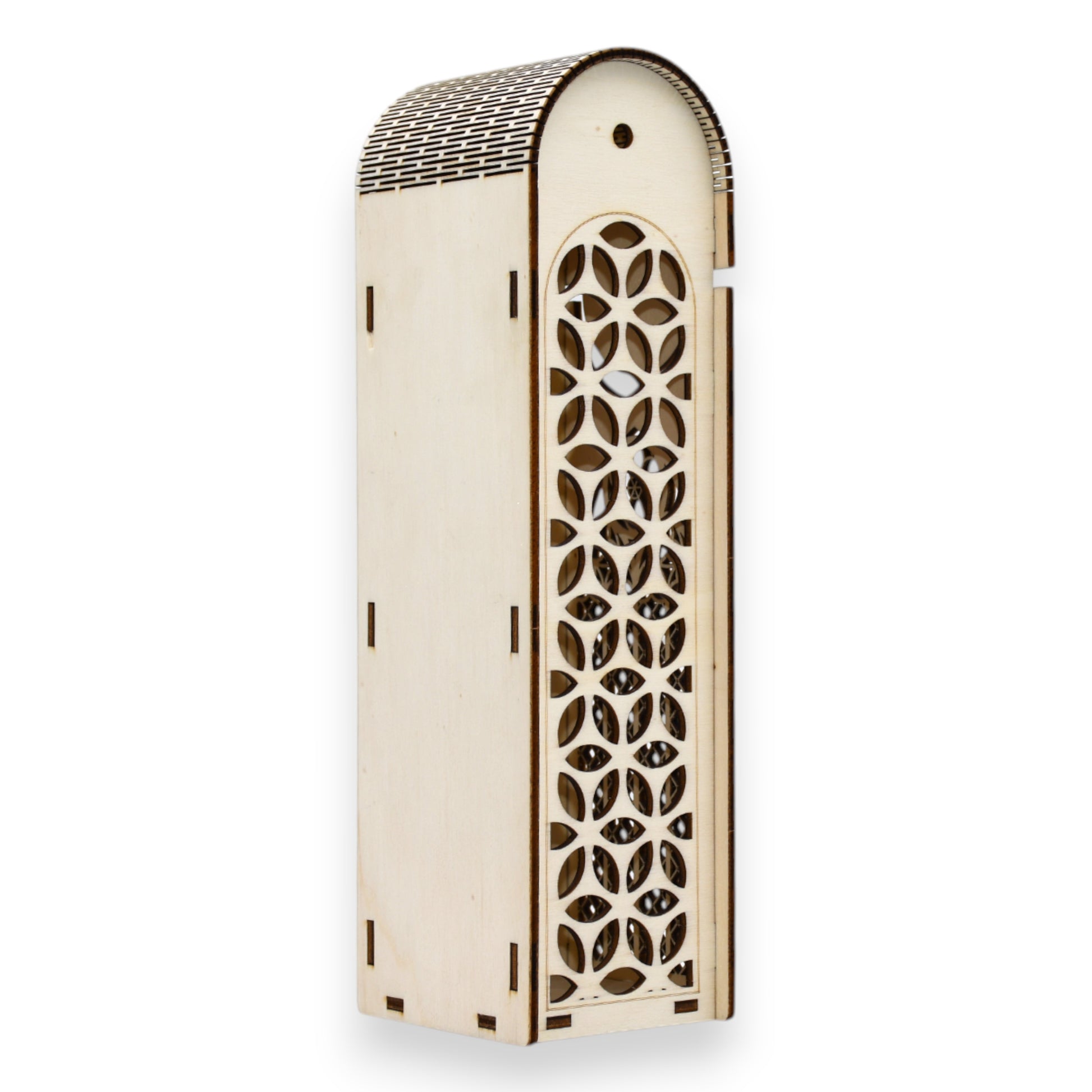 Cutie din lemn pentru vin, cu model geometric floral decupat laser, design elegant