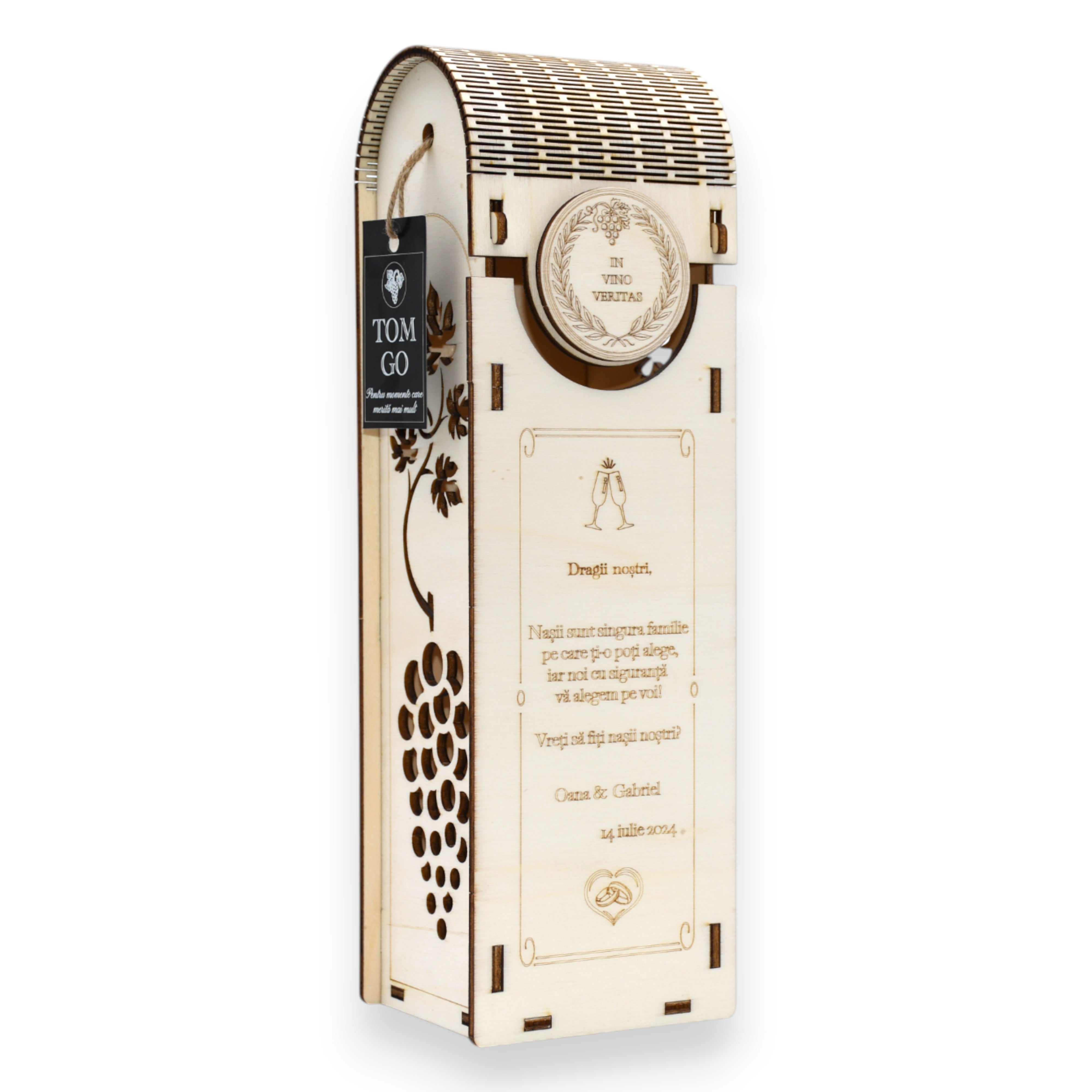 Cutie vin propunere nași “Nașii sunt singura familie pe care ți-o poți alege”