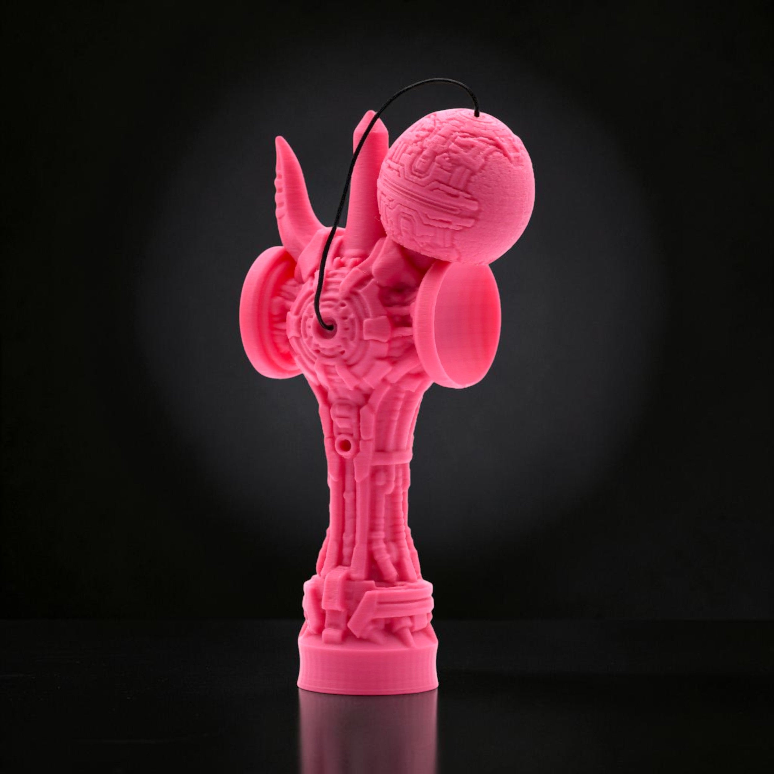 Skill toy roz Tom GO Geeker TOM Angel din PLA+ cu design futurist, printat 3D, cu cupe laterale pentru trick-uri.