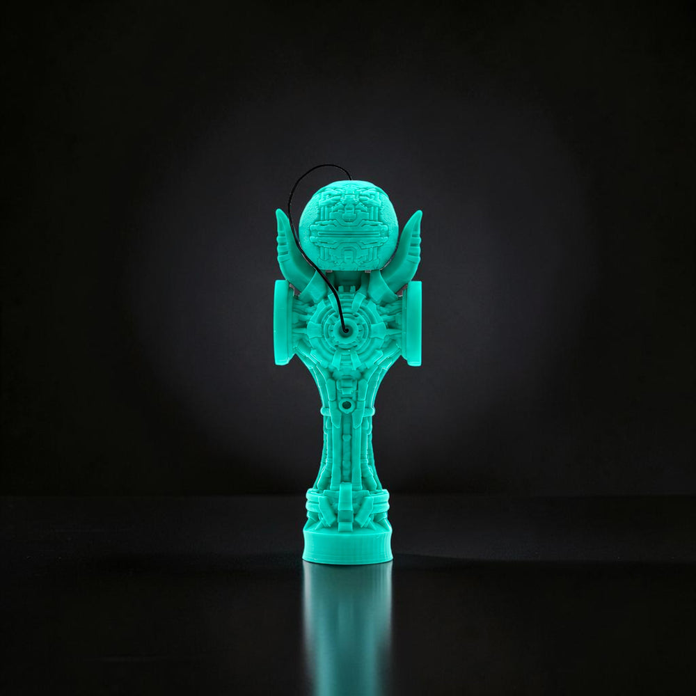 Skill toy Geeker TOM Angel de la Tom GO, turcoaz, imprimat 3D din PLA+, cu design futurist și cupe laterale.