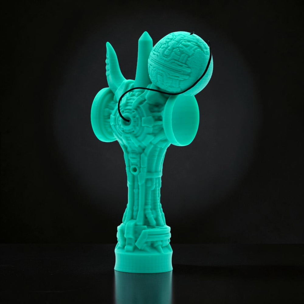 Skill toy Geeker TOM Angel de la Tom GO, turcoaz, imprimat 3D din PLA+, cu design futurist și cupe laterale.