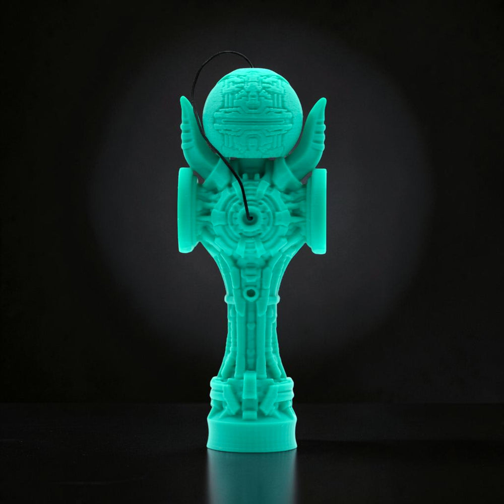 Skill toy Geeker TOM Angel de la Tom GO, turcoaz, imprimat 3D din PLA+, cu design futurist și cupe laterale extra.