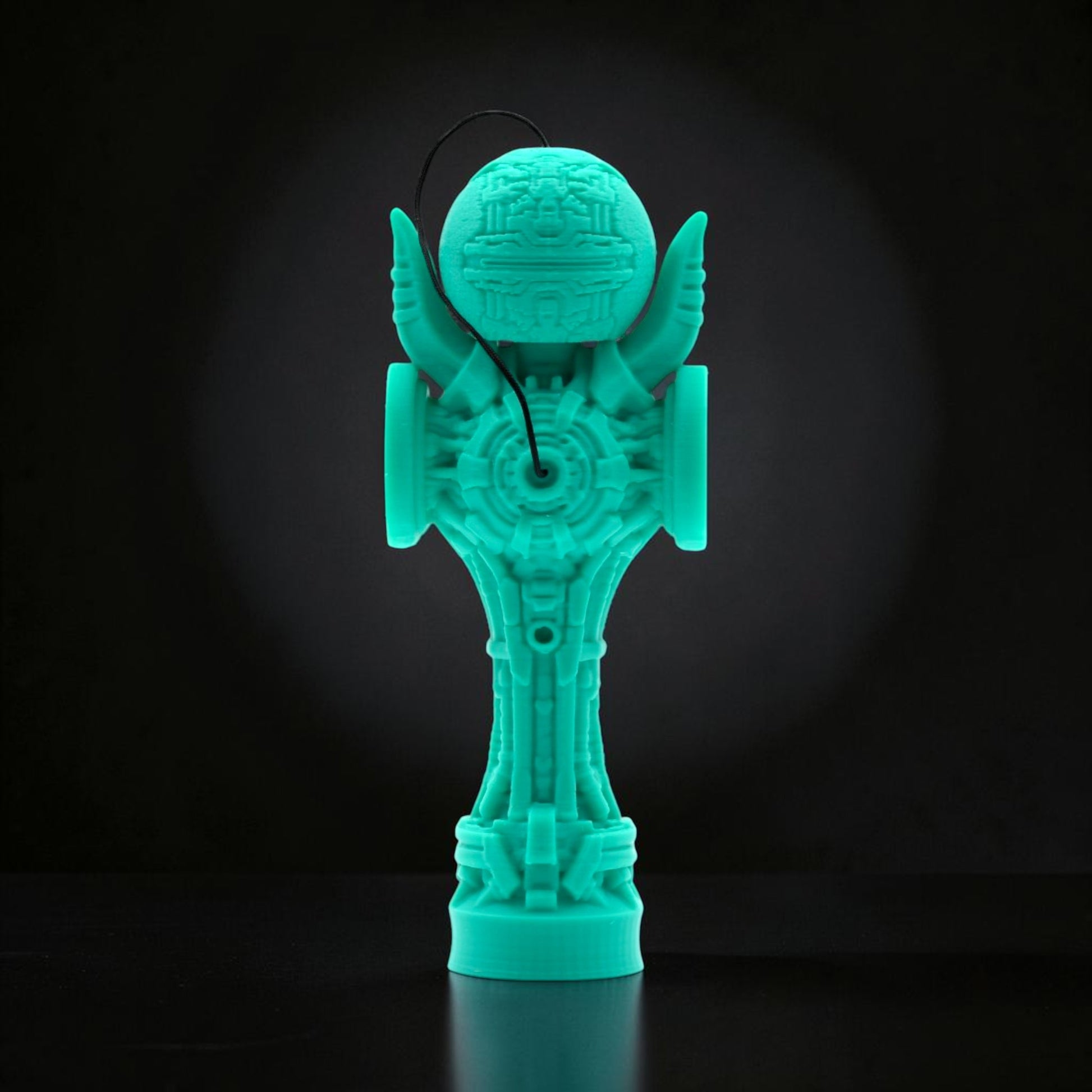 Skill toy Geeker TOM Angel de la Tom GO, turcoaz, imprimat 3D din PLA+, cu design futurist și cupe laterale extra.
