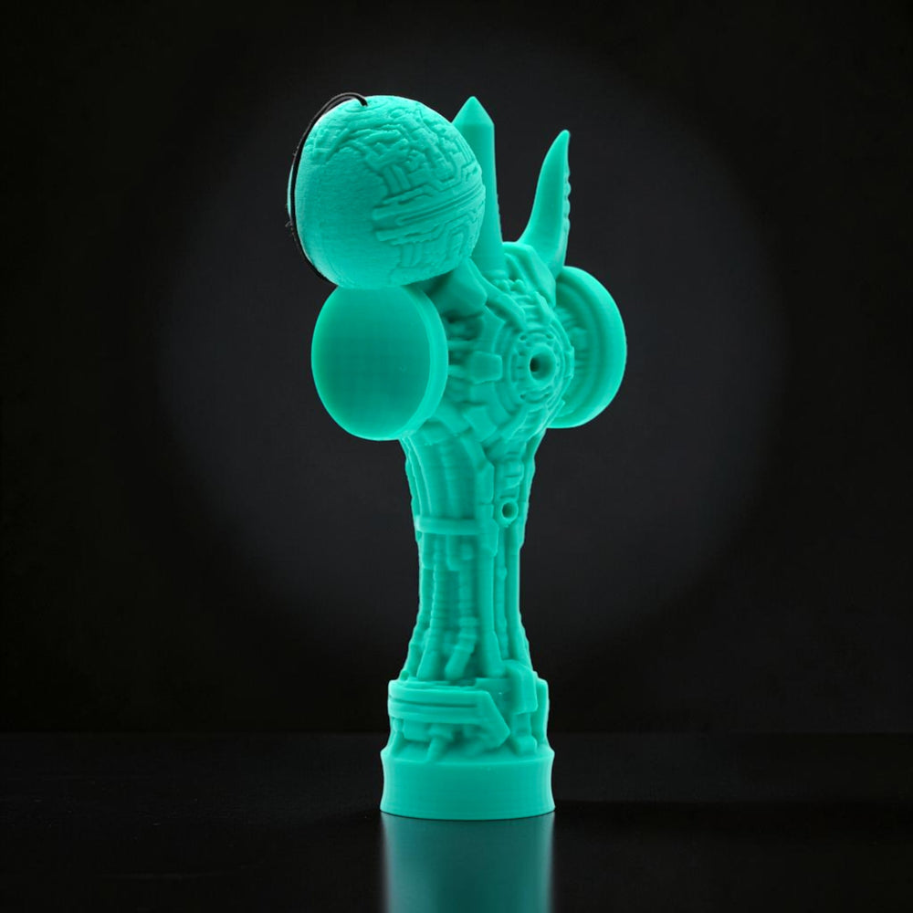 Skill toy Geeker TOM Angel de la Tom GO, verde turcoaz, imprimat 3D din PLA+, cu design futurist și cupe laterale.